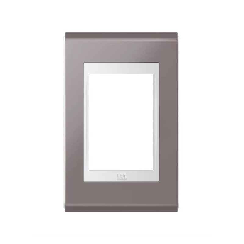PLACA 4X2" 3 POSICOES REFINATTO CONCEPT BRANCO/CHAMPANHE C/13978138