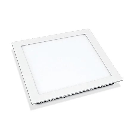 LUMINARIA EMBUTIR QUADRADA BRANCA LED 18W 6500K 218X218X7,5 LUMANTI