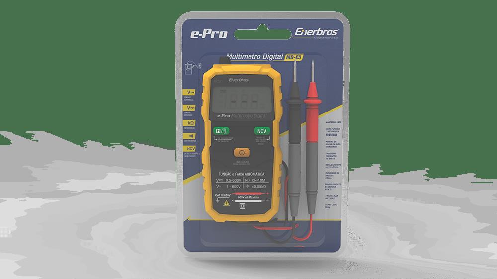 MULTIMETRO DIGITAL INTELIGENTE CAT III 600V C/MD-E5 ENERBRAS