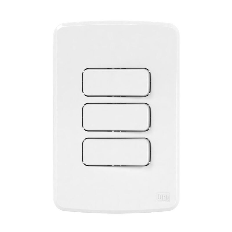 3 INTER. SIMPLES 10A/250V C PLACA 4X2 + SUP. COMPOSE C 13272423