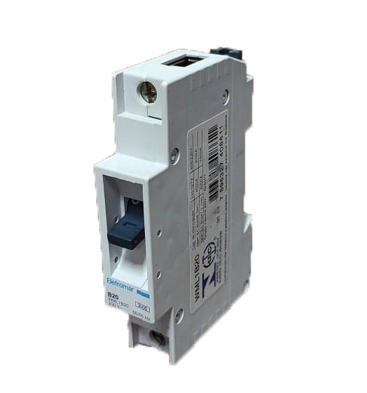 DISJUNTOR WML 20 AMP.CURVA B - 1P - ELETROMAR