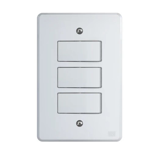 3 INTER. SIMPL. 10 A/250 VCA C/ PLACA 4X2" EQUILLE BRANCO C/ 14234281