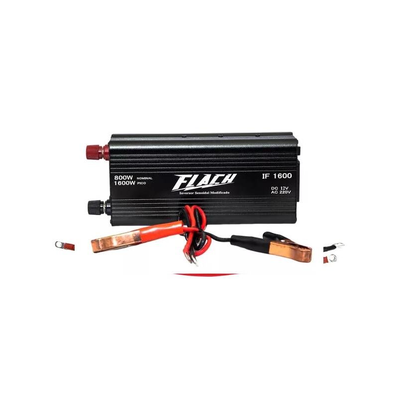 INVERSOR DE TENSAO SEMI-SENOIDAL - 12V/220V-1600W PICO-800W NOMINAL IF-1600-1 FLACH