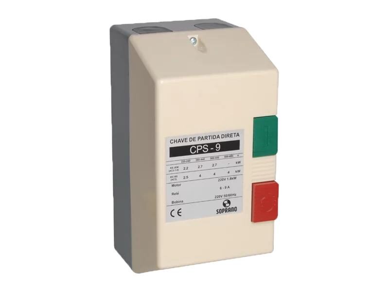 CHAVE DE PARTIDA DIRETA CPS-09 (1,6-2,5) 380VCA 1CV SOPRANO