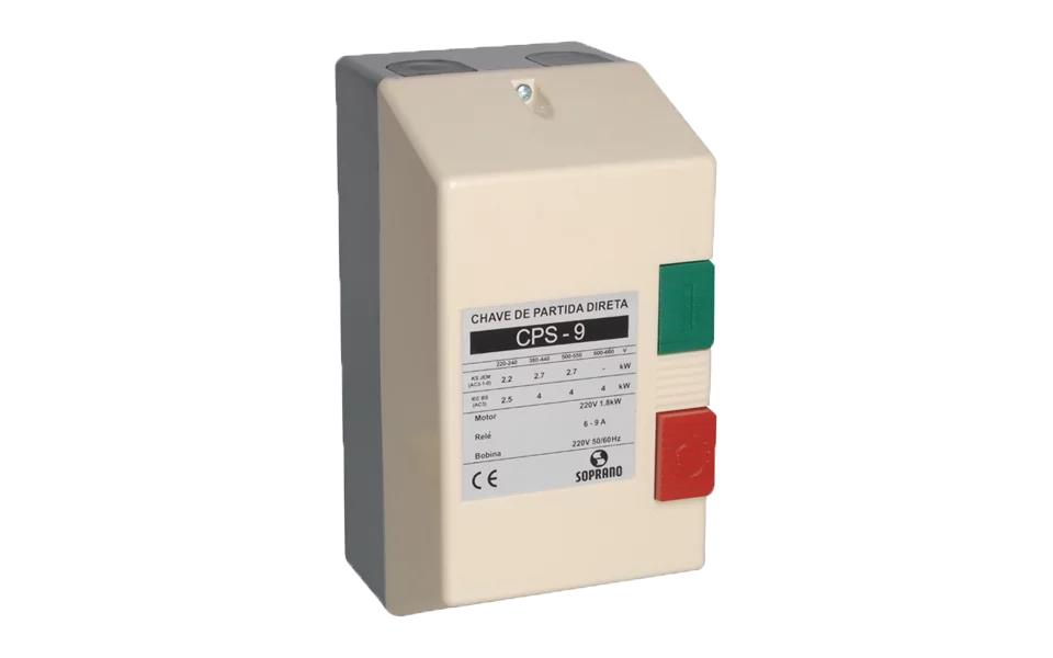 CHAVE DE PARTIDA DIRETA CPS-09 (1,6-2,5) 380VCA 1CV SOPRANO