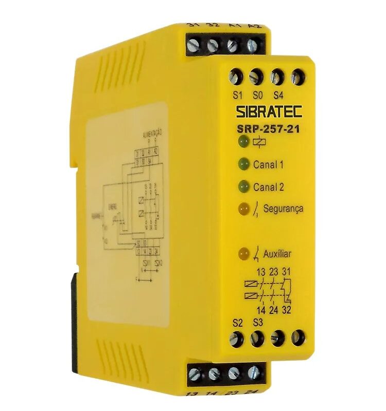 RELE DE SEGURANCA SRP - 257 24VCC PAR. DE EMERGENCIA