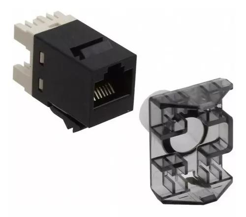 TOMADA RJ45 CAT6 KEYSTONE 180-PRETA Cód: 7881160