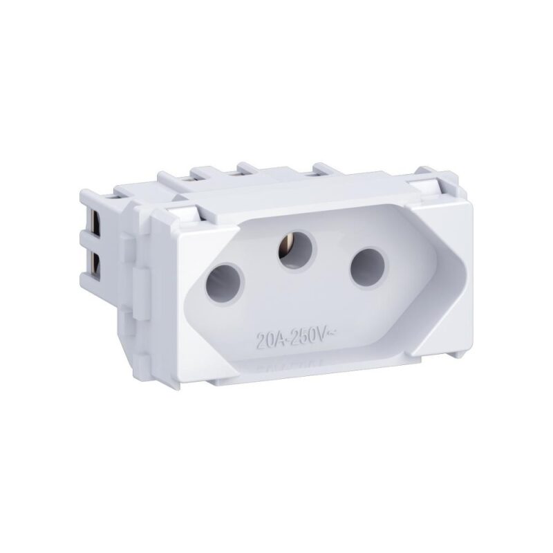 MODULO TOMADA DE ENERGIA 2P+T 20 A/250VCA EQUILLE BRANCO C/14232395