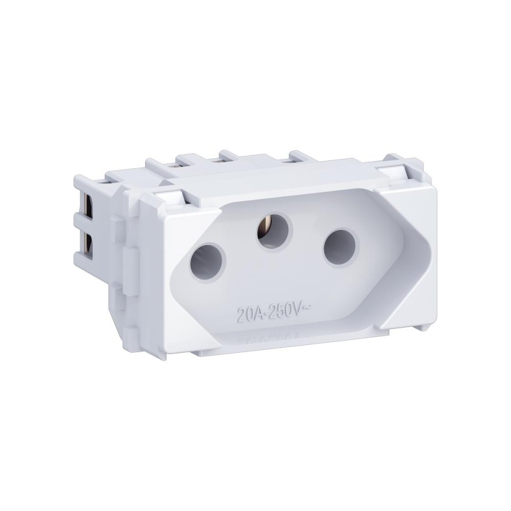 MODULO TOMADA DE ENERGIA 2P+T 20 A/250VCA EQUILLE BRANCO C/14232395