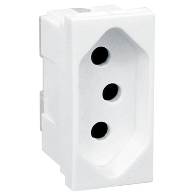 MECANISMO TOMADA 2P+T 10A 250V S/PL BR -PRM610B