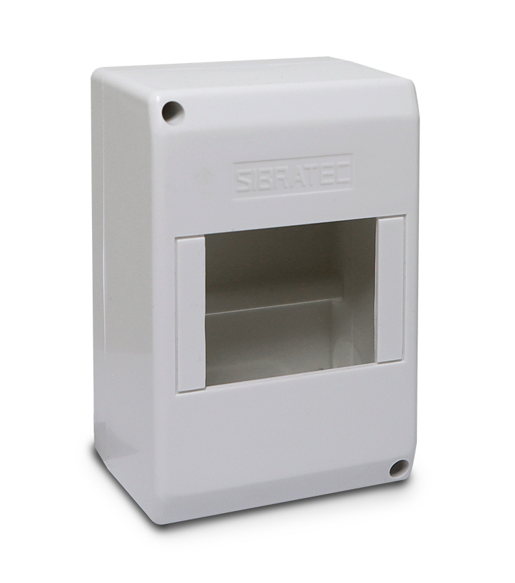 CAIXA PLAST SOBREP QDS-4P P/DISJUNT DIN DE 4 POLO SIBRATEC