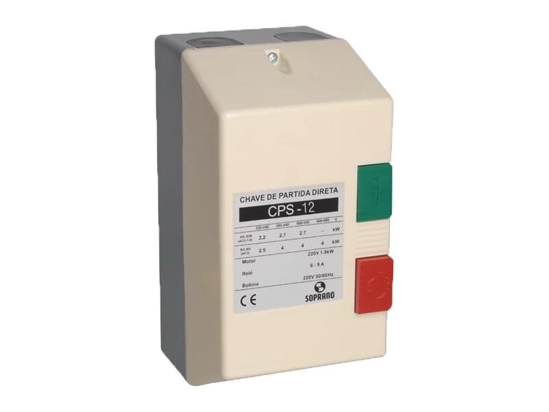CHAVE DE PARTIDA DIRETA CPS-12 (9,0-13,0) 380VCA 7,5CV SOPRANO