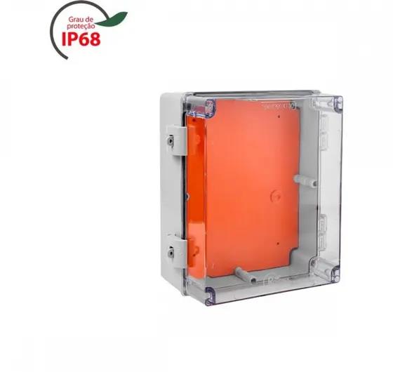 QUADRO DE COMANDO ROHDBOX 250X200X130 TAMPA TRANSP IP68