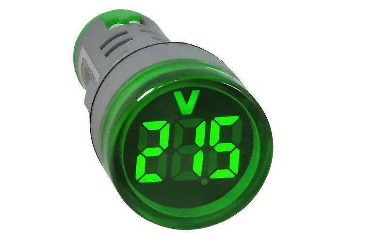 VOLTIMETRO DIGITAL AD22-22VS-G- VERDE 22MM -20-500VCA C/009417