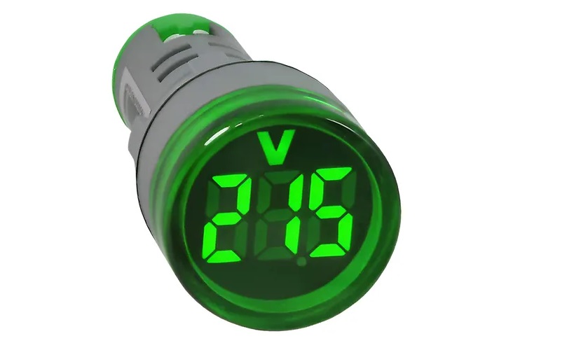 VOLTIMETRO DIGITAL AD22-22VS-G- VERDE 22MM -20-500VCA C/009417