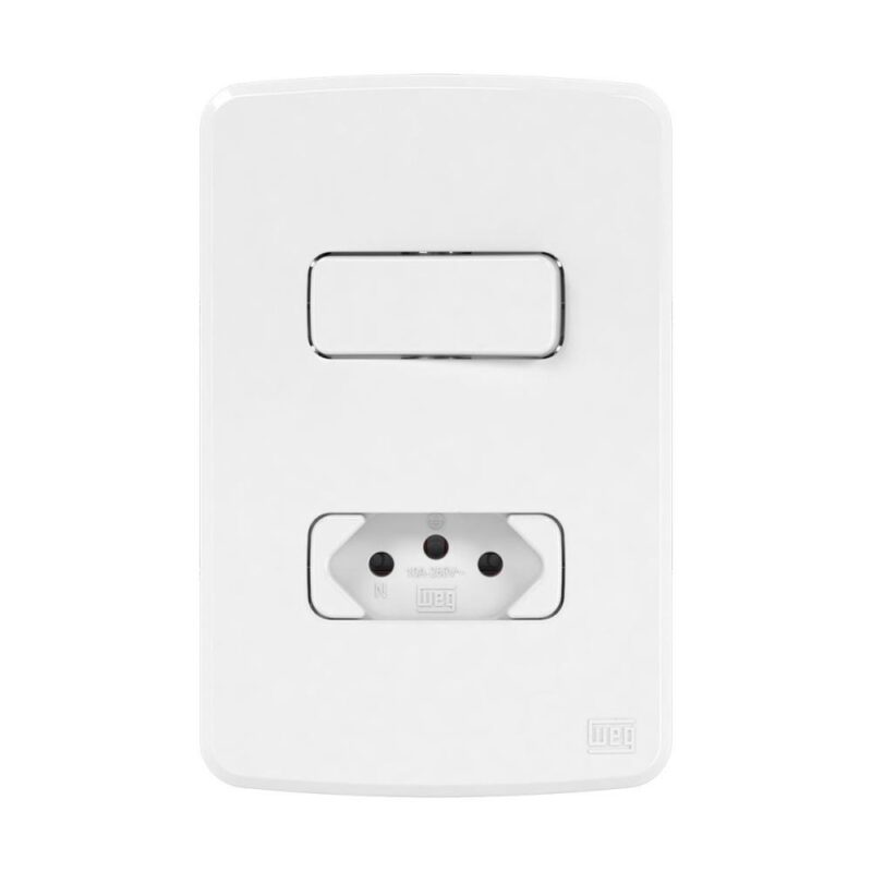 1 INTER. SIMP. 10A/250V C 1 TOM. 2P+T 10A/250V C PL. 4X2 + SUP. COMPOSE C 13272553