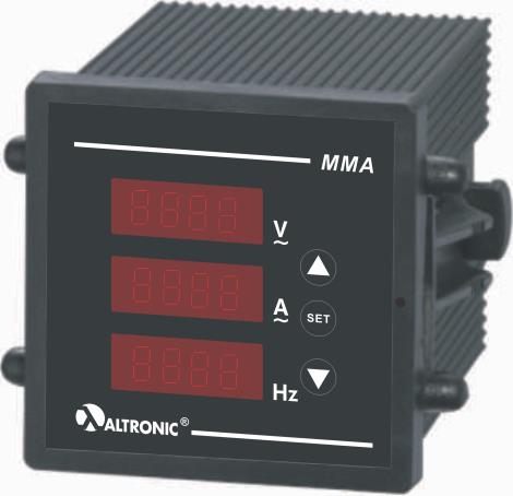 MULTIMEDIDOR DIGITAL 72X72 A/V/H - 110/220VCA TRON