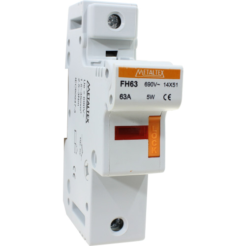 PORTA FUSIVEL 1P ATE 63A RT18-63 P/CARTUCHO 14X51 C/INDICADOR C/13446
