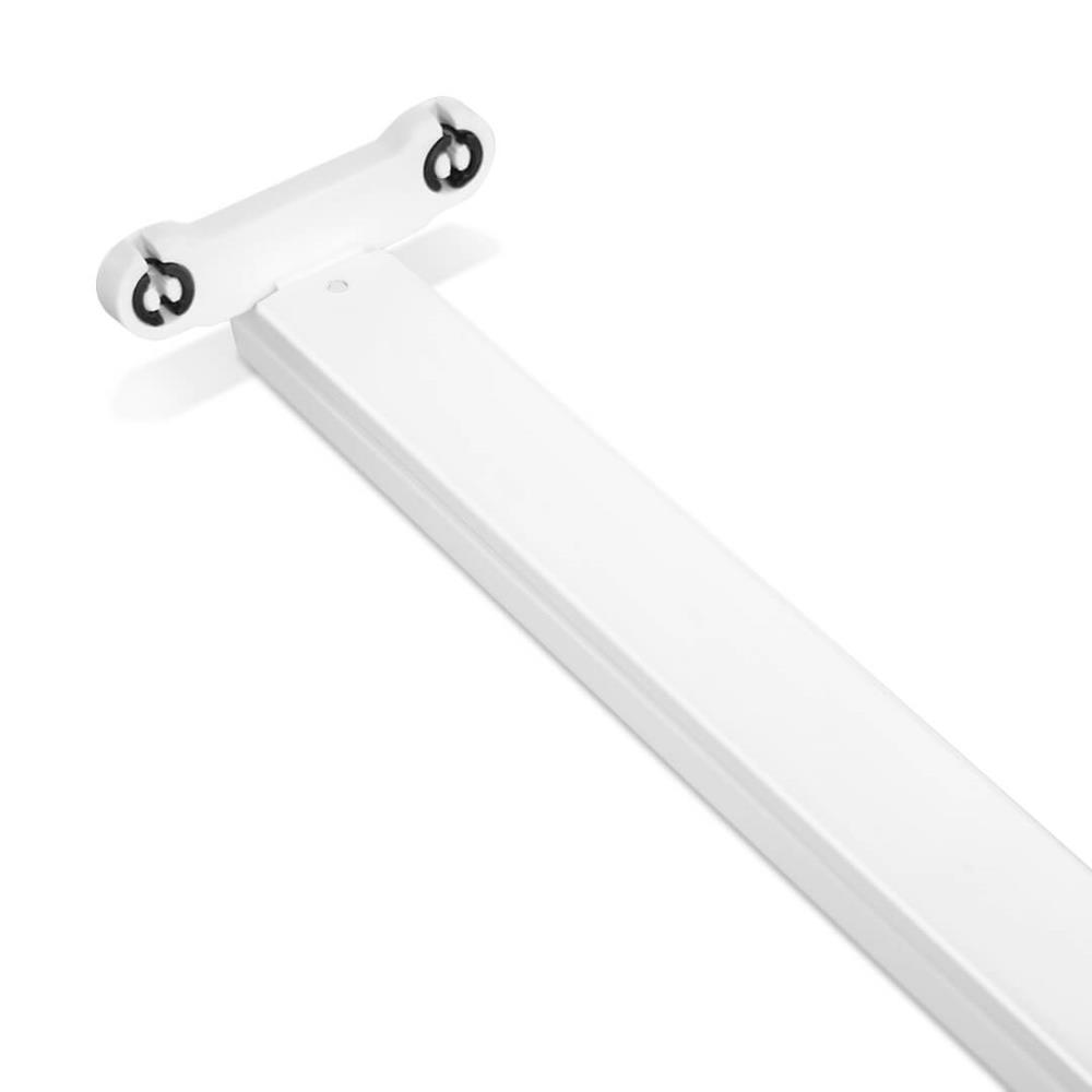 LUMINARIA PRATICA DE SOBREPOR BRANCA P/2 LAMPADAS LED 120CM LUMANTI