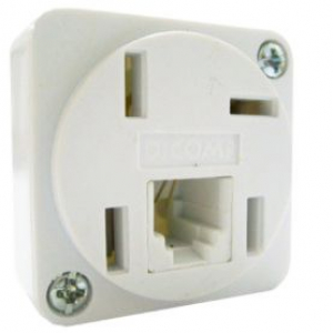 1 TOM.4 CONT.PAD.TEL.+RJ11 4FIOS C PL 4X2 BR GB-G43485