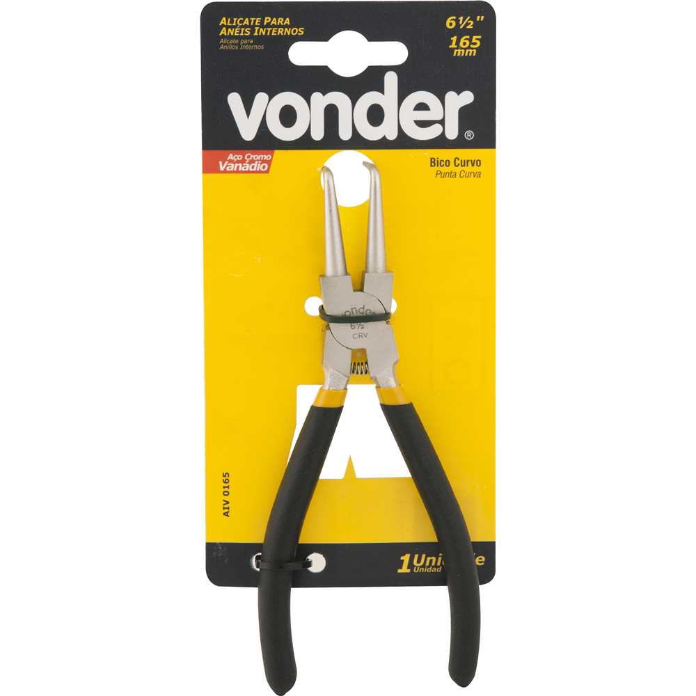 ALICATE P/ANEIS INT CV 165MM6.1/2" VONDER C/3662000165