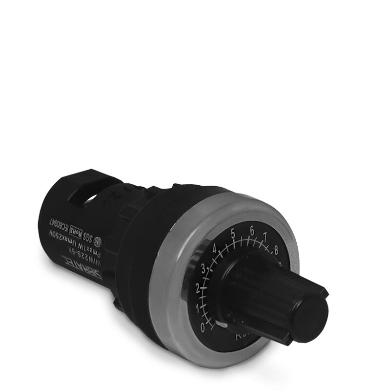 POTENCIOMETRO  LINEAR 22MM C/KNOB W1W22SSM-5 TIPO B 5K C/1VOLTA C/014118