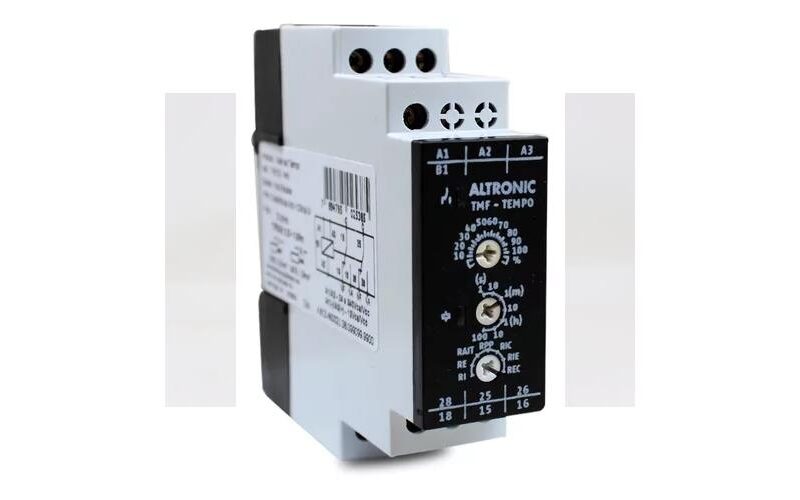 RELE DE TEMPO MULTIFUNCAO TMF 02 MM 24A 240VCA/VCC + 12VCA/VCC