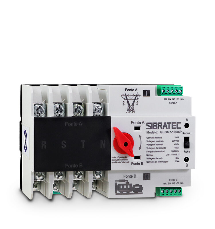 CHAVE DE TRANSFERRENCIA AUTOM 2P GL0Q7-100/2P 100A C/ 012505