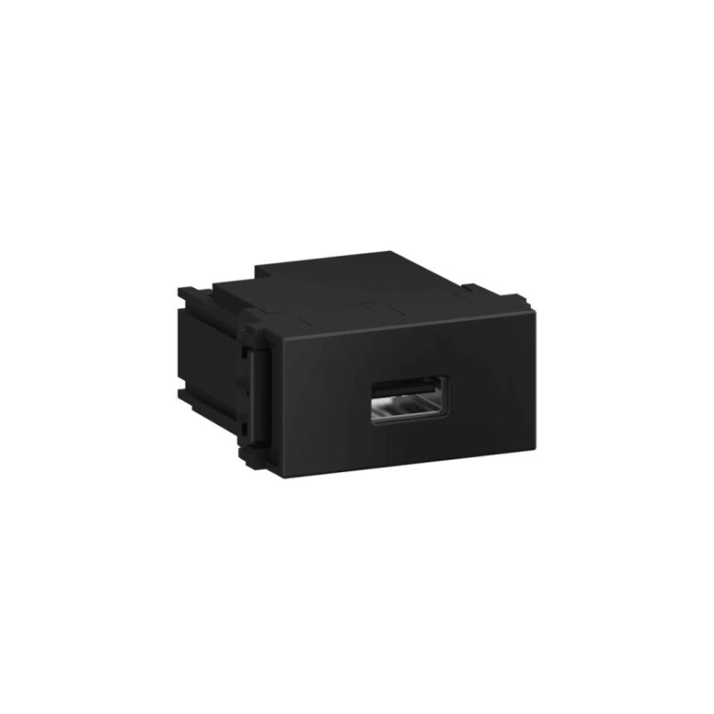 MODULO TOMADA CARREGADOR KEYSTONE USB-A REFINATTO PRETO C/15622485
