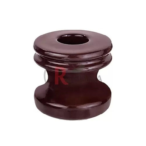 Isolador Roldana Porcelana 72X72MM Marrom 7881201