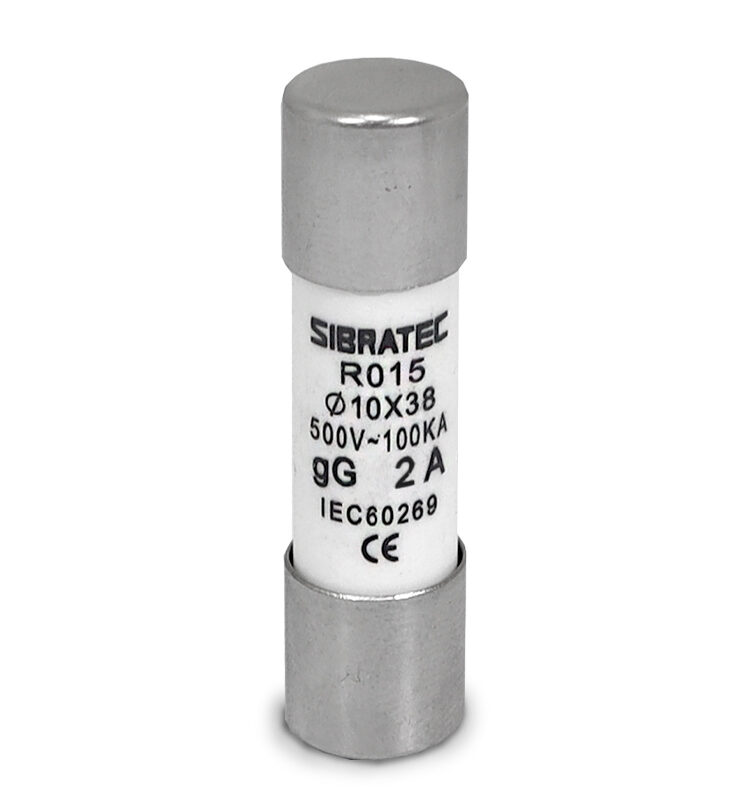 FUSIVEL CARTUCHO RETARDADO GG RO15 DE 2A 10X38 500V 100KA C/013432