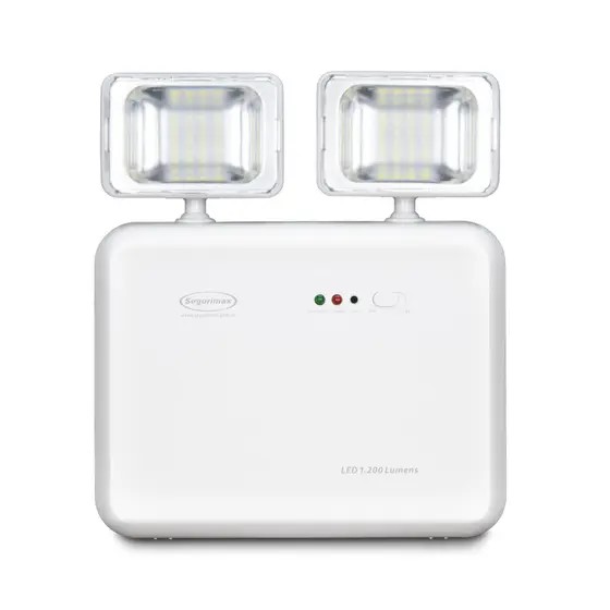 LUMINARIA DE EMERGENCIA LED 12W 2 FAROIS BAT 2X3,7V/2,2AH LUMANTI
