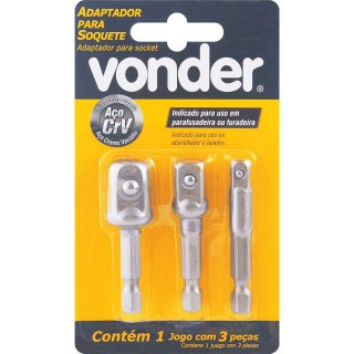 ADAPTADOR P/SOQUETES JG C/3PCS VONDER C/3599000303