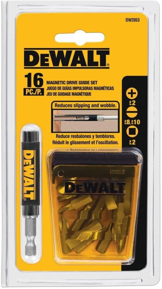 JOGO C/16PC PARAFUSAR C/GUIA C/DW2053 DEWALT