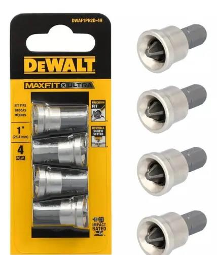 PONTA PHILIPS MAXFIT ULTRA P/DRYWALL C/4 PÇS C/DWAF1PH2D-4H DEWALT
