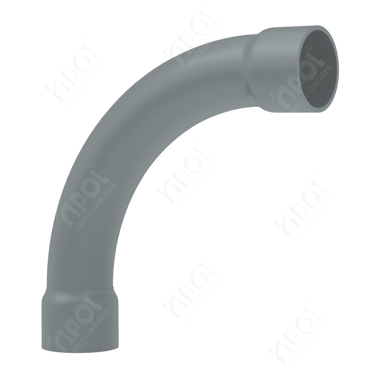 CURVA CINZA 90° COM BOLSA 3/4" INPOL