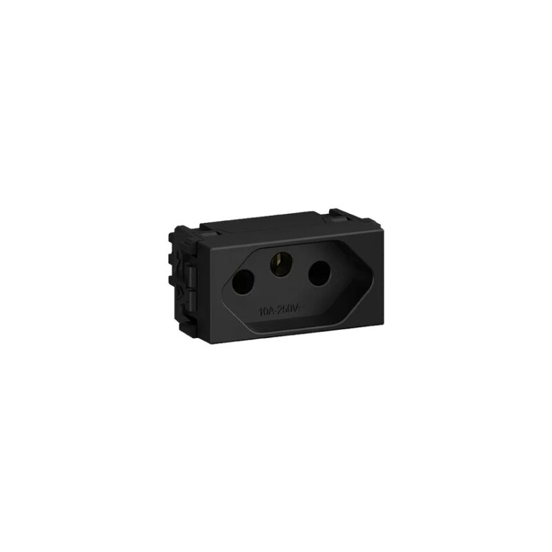 MODULO TOMADA DE ENERGIA 2P+T 10 A/250 VCA REFINATTO PRETO C/13799421