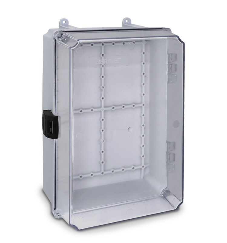 CAIXA PLASTICA C28-18-14C C/TAMPA TRANSPARENTE SIBRATEC