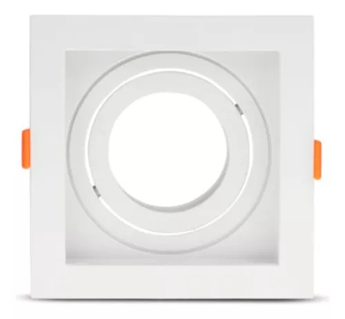 SPOT DE EMBUTIR QUADRADO BRANCO C/RECUO P/LAMPADA PAR30 LUMANTI