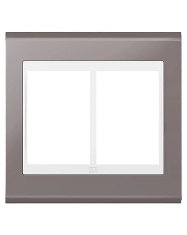 PLACA 4X4" 6 POSICOES REFINATTO CONCEPT BRANCO/CHAMPANHE C/13978546