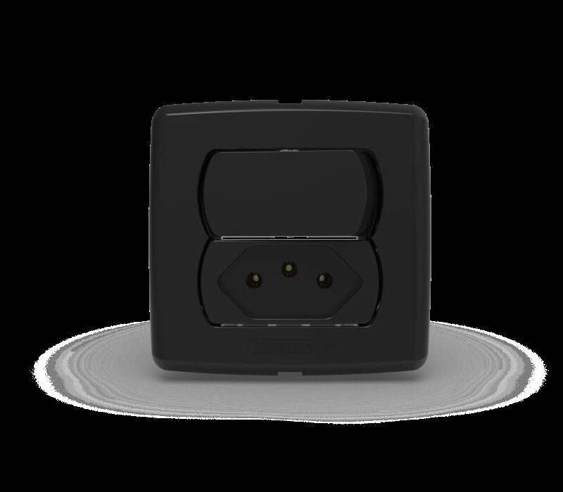CONJ INT TC SIMPLES +TOMADA 10A 250V PRETO MOVEIS C/6209-ESN/P ENERBRAS