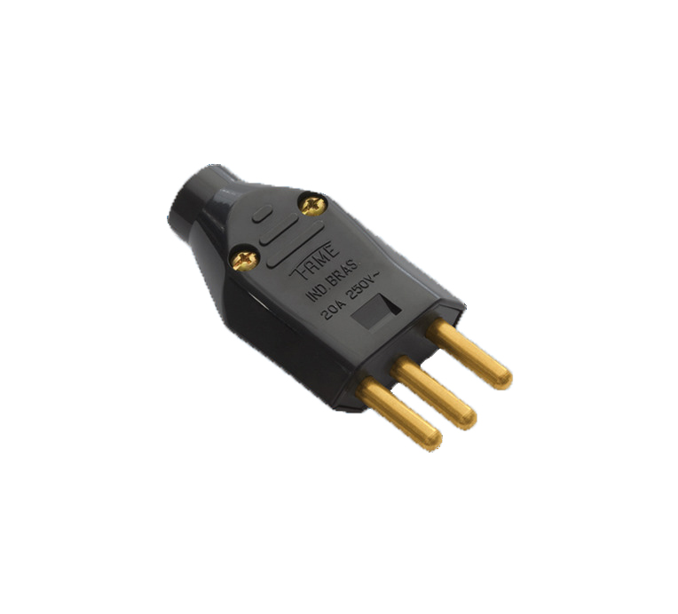 PLUGUE PADRAO 2P+T JUNCAO MACHO 20A-PT
