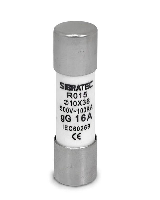 FUSIVEL CARTUCHO RETARDADO GG RO15 DE 16A 10X38 500V 100KA C/13436