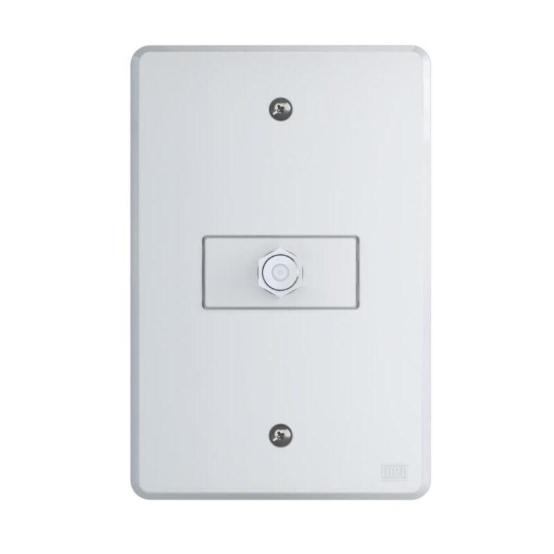 1 TOM. ANTENA TV 75 OHMS C/ PLACA 4X2" EQUILLE BRANCO C/ 14237129