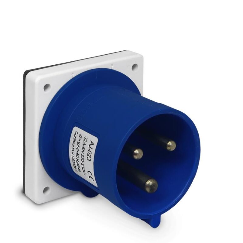 PLUG EMBUTIR 613- 2P+T 6H 220VAC/16A AZUL IP44 C/5878