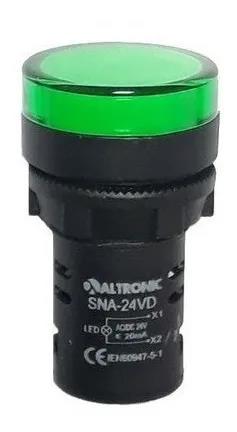 SINALEIRO LED 22MM-24VCA/VCC VERDE ALTRONIC