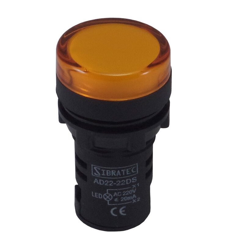SINAL. LED AD22-22MM 110/220V AMARELO