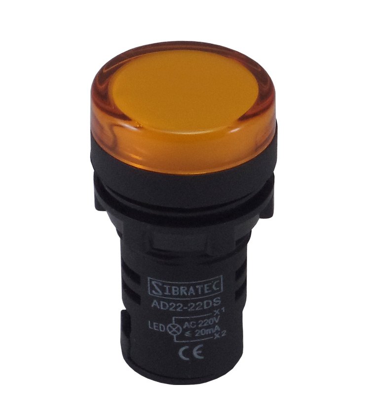 SINAL. LED AD22-22MM 110/220V AMARELO