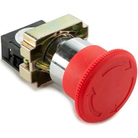 BOTAO DE EMERG .MET. BS542 C TRAVA- SIBRATEC