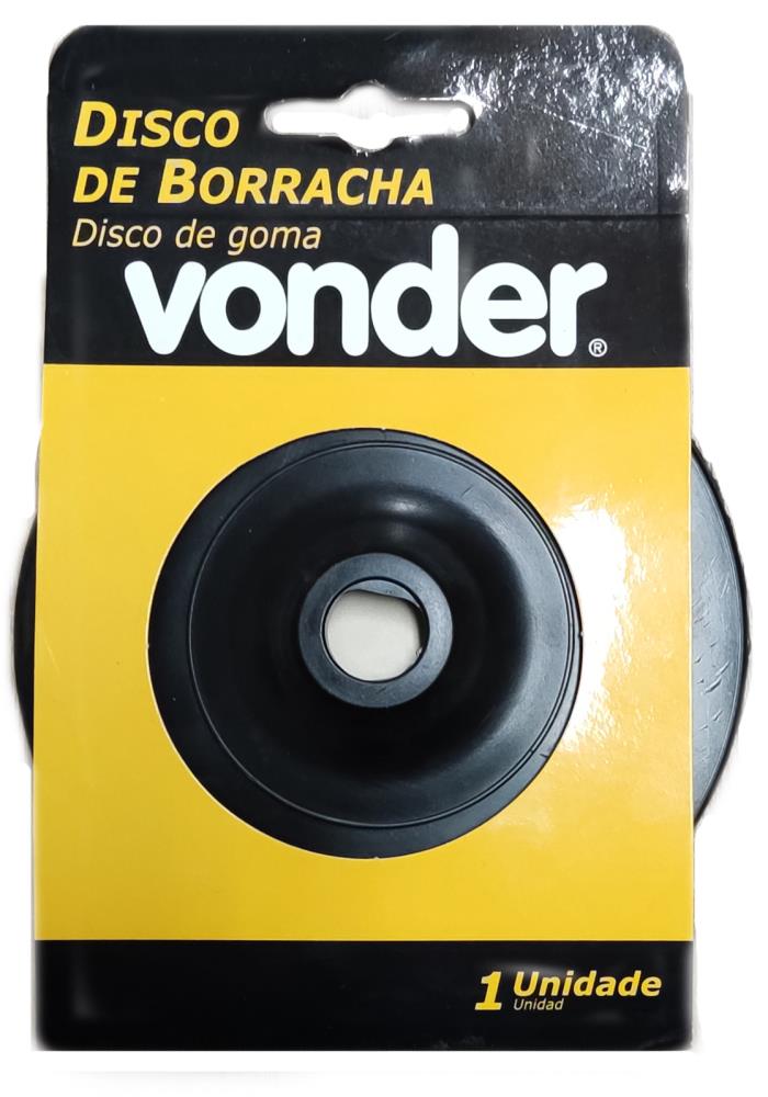 DISCO BORRACHA 4.1/2" FLEX BAIXO VONDER